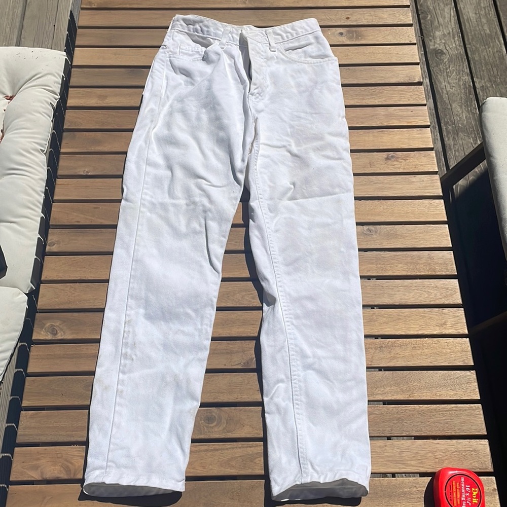 Vintage 90s White Cotton Denim Mom Jeans Moda International